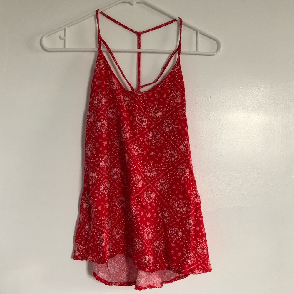 Red racerback strappy top